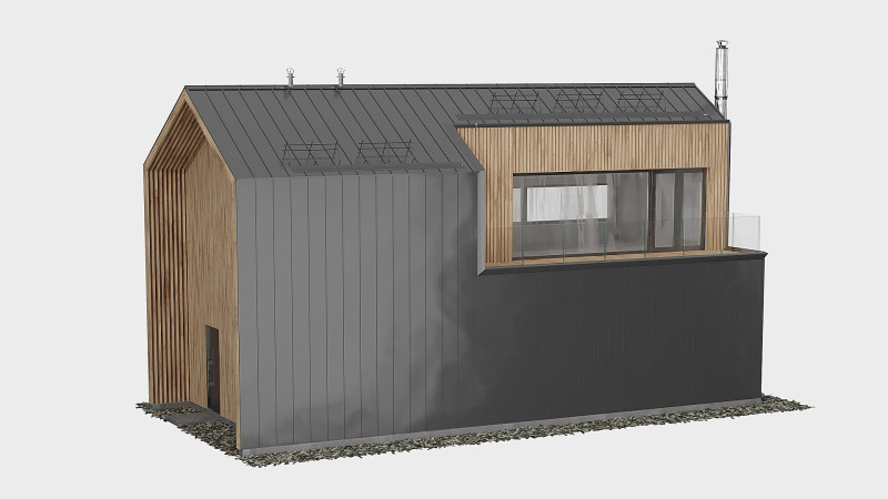 Modern house 01 3D Модель .c4d .max .obj .3ds .fbx .stl .blend