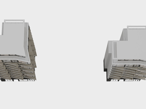Modern residential building Modello 3D