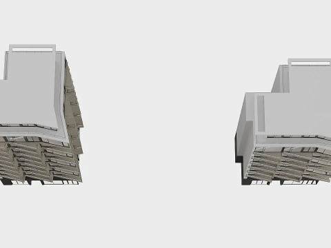 Modern residential building 3D Model