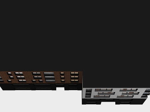 Modern residential building 01 3D Model