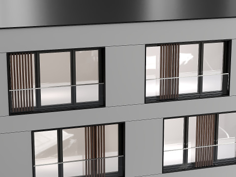 Modern residential building 01 3D Model