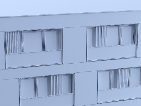 Modern residential building 01 3D Model