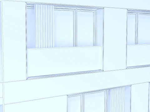 Modern residential building 01 3D Model