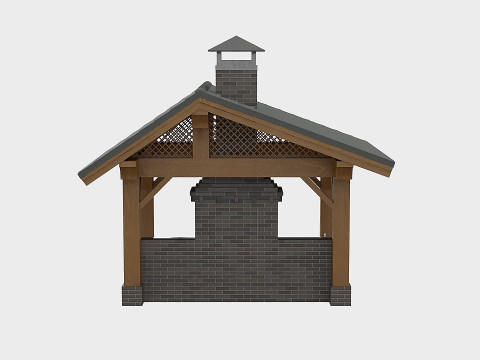 Naves s kaminom 3D Model