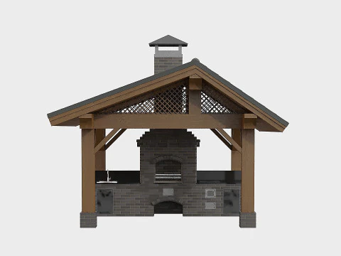 Naves s kaminom 3D Model