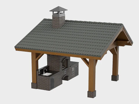 Naves s kaminom 3D Model