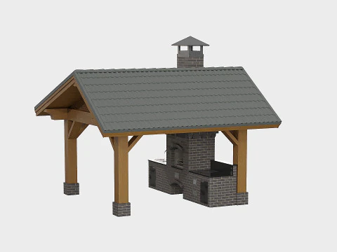 Naves s kaminom 3D Model