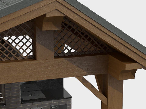 Naves s kaminom 3D Model