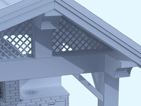 Naves s kaminom 3D Model