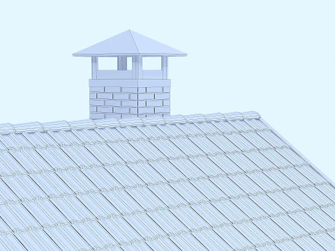 Naves s kaminom 3D Model