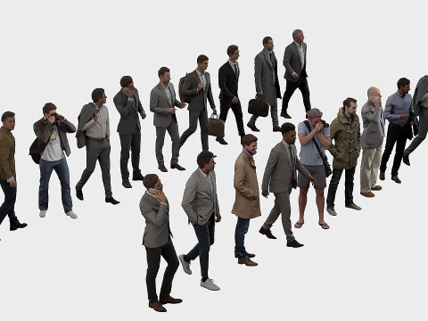 Set man x 20 Modelo 3D