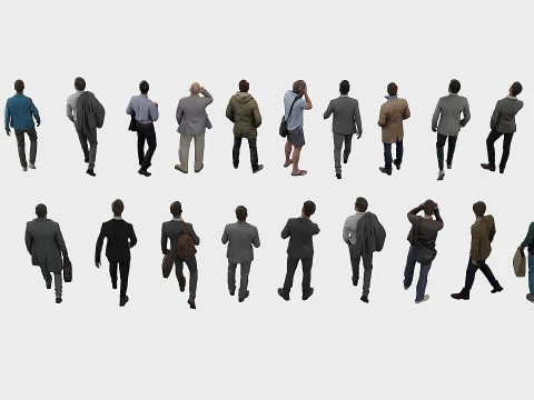 Set man x 20 3D Model
