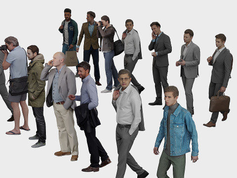 Set man x 20 3D Model