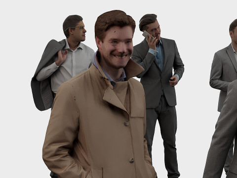 Set man x 20 3D Model