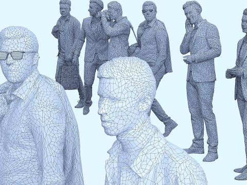 Set man x 20 3D Model