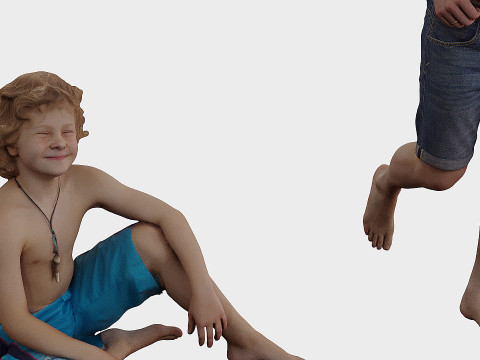 People on the beach in random poses x7 3D 模型