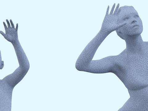 People on the beach in random poses x7 3D 模型