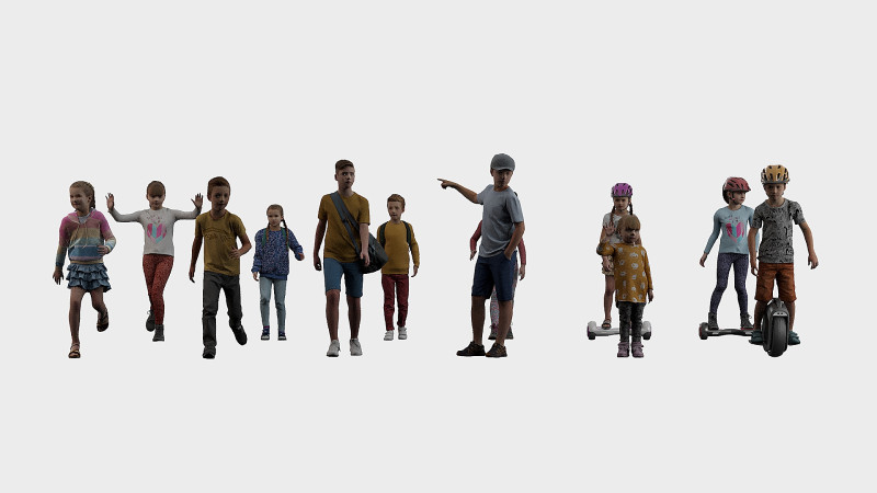 Set Child x12 Modelo 3D .c4d .max .obj .3ds .fbx .stl .blend