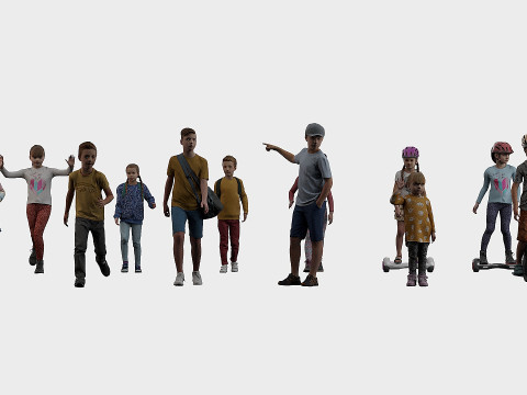 Set Child x12 Modelo 3D