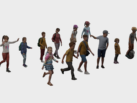 Set Child x12 Modelo 3D