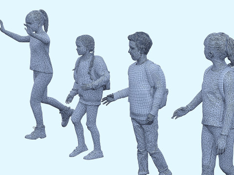 Set Child x12 Modelo 3D