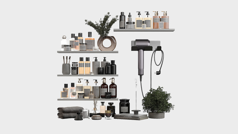 Bathroom Accessories 12 3D Model .c4d .max .obj .3ds .fbx .stl .blend 