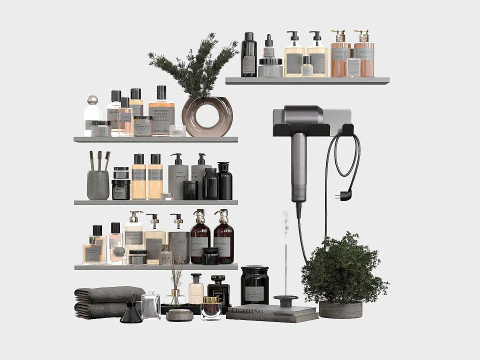 Acess&oacute;rios de banheiro 12 Modelo 3D