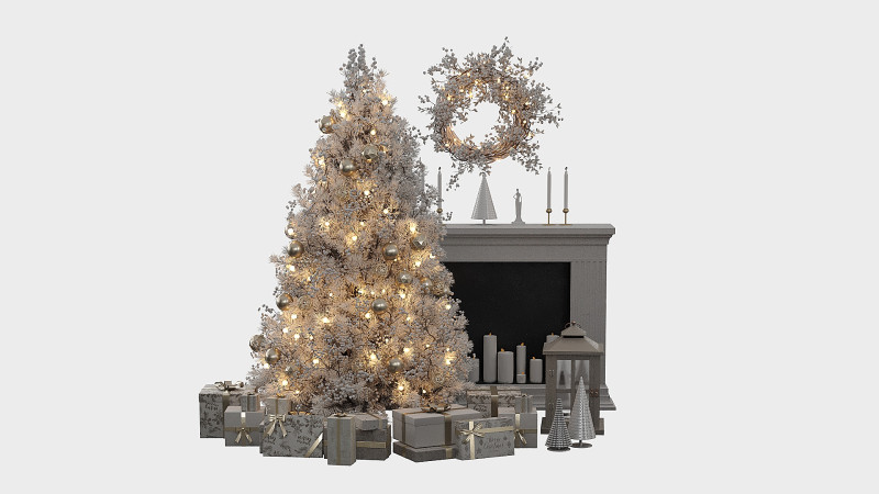 Christmas Decor 10 Modello 3D .c4d .max .obj .3ds .fbx .stl .blend
