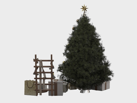 Christmas decoration set 02 3Dモデル