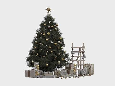 Christmas decoration set 02 Model 3D