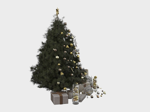 Christmas decoration set 02 Model 3D