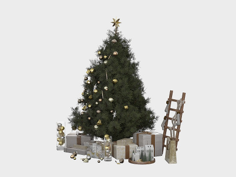 Christmas decoration set 02 Model 3D