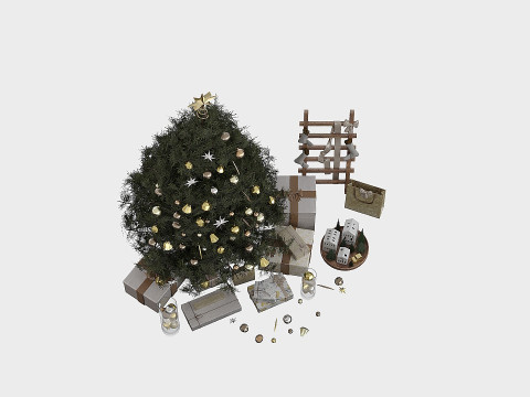 Christmas decoration set 02 Model 3D