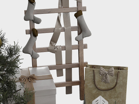 Christmas decoration set 02 Model 3D