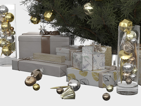 Christmas decoration set 02 Model 3D