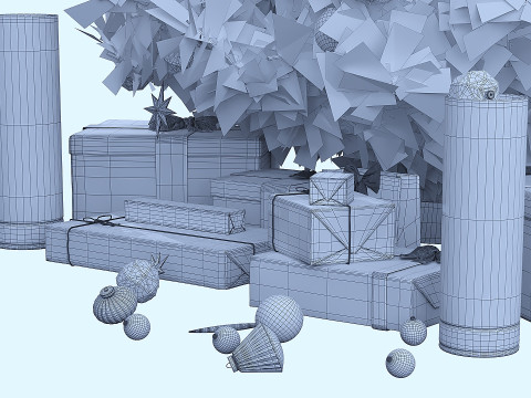 Christmas decoration set 02 Model 3D