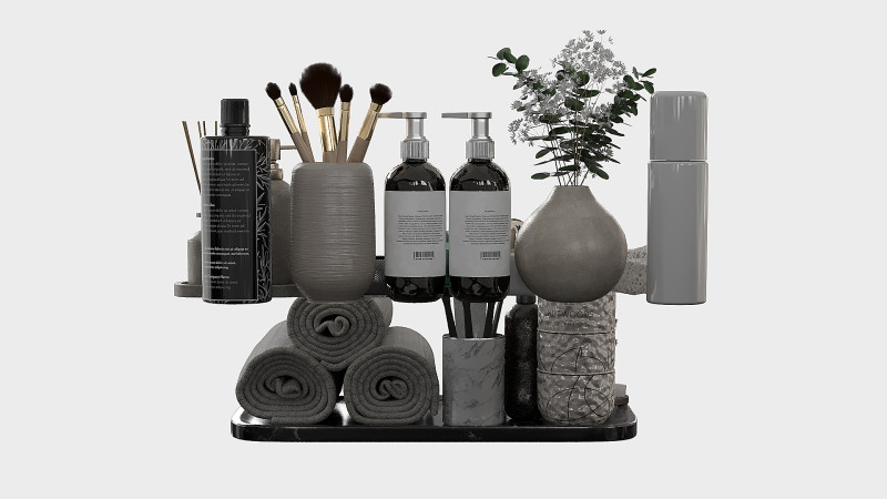 Bathroom Accessories 34 3D Model .c4d .max .obj .3ds .fbx .stl .blend