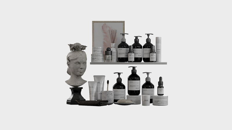 Bathroom accessories 44 3D Model .c4d .max .obj .3ds .fbx .stl .blend 