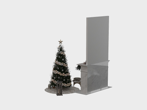 Christmas Decorative set sk 3D Model