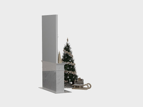 Christmas Decorative set sk 3D Model