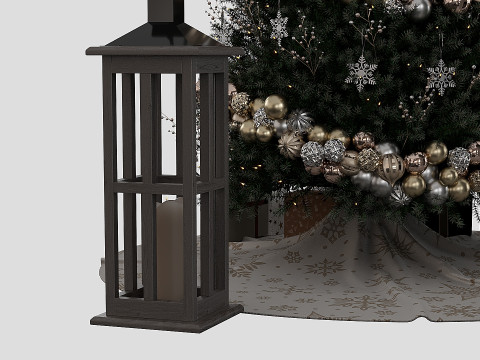 Christmas Decorative set sk 3D Model