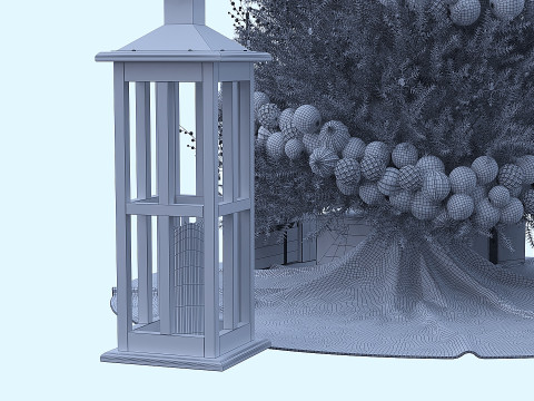Christmas Decorative set sk 3D Model