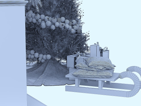 Christmas Decorative set sk 3D Model