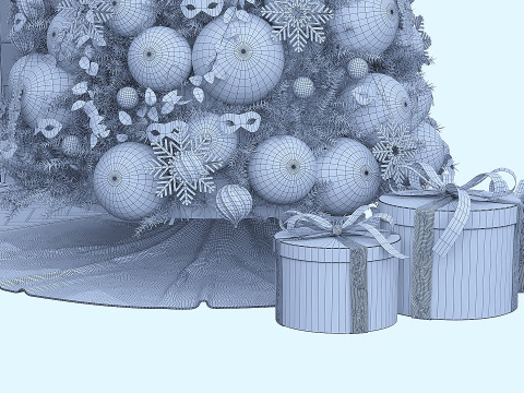Christmas Decorative set sk2 3D 모델