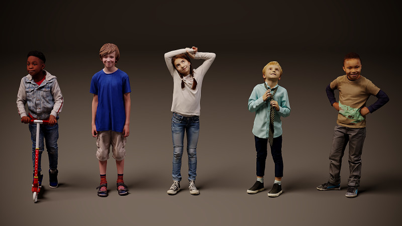 Childrens-Collection-x5 00 Modello 3D .c4d .max .obj .3ds .fbx .stl .blend