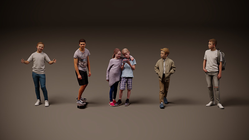 Childrens Collection x5 03 3D Model .c4d .max .obj .3ds .fbx .stl .blend 