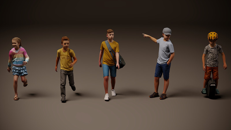 Childrens Collection x5 05 3D Модель .c4d .max .obj .3ds .fbx .stl .blend