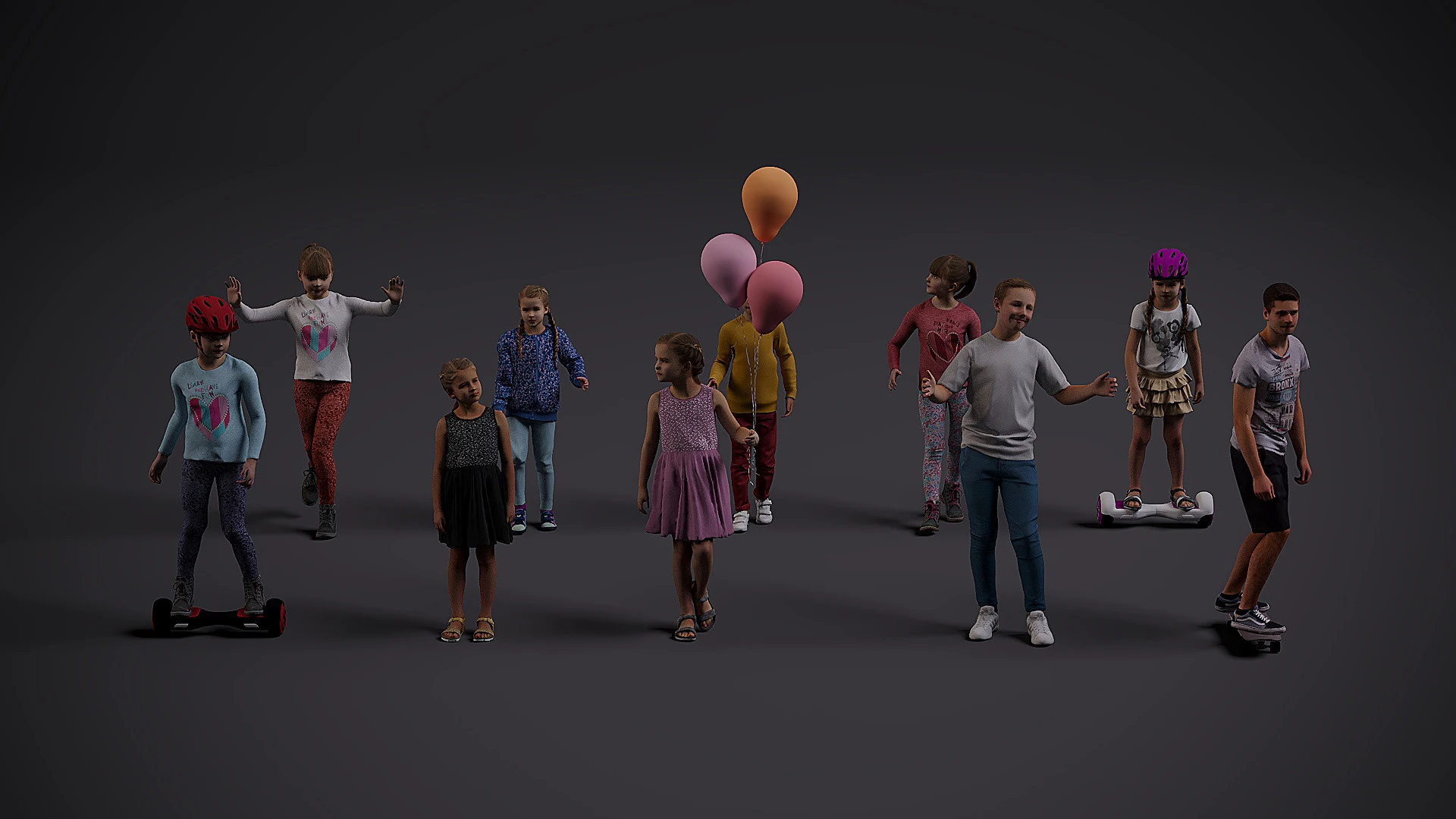 Childrens Collection x10 3D Model .c4d .max .obj .3ds .fbx .stl .blend 