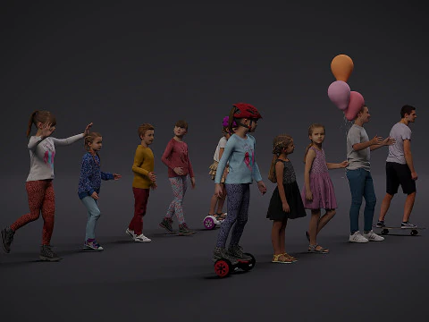 Childrens Collection x10 3D Model