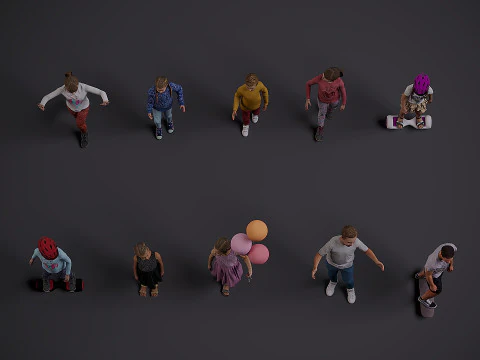 Childrens Collection x10 3D Model